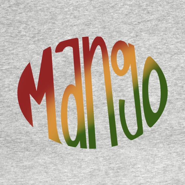 Mango Vibrant Rasta Color Word Art by Roommates